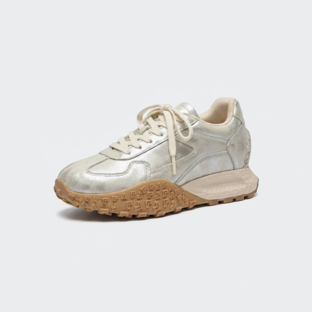 Glamm sneakers – Silver / Brown