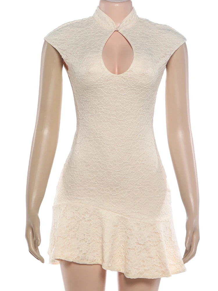 Qipao Mini Dress collar detail