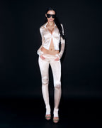 Noire Blouse on model