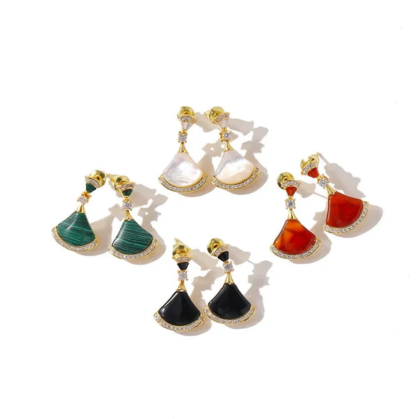 Nature-Inspired Gem Earrings